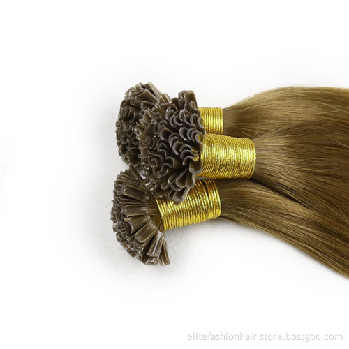 U Tip Hair Wholesale Raw Indian Kinky Curly Itip Keratin Bonds Flat U Remy Human Hair Extensions Micro Links Microlink